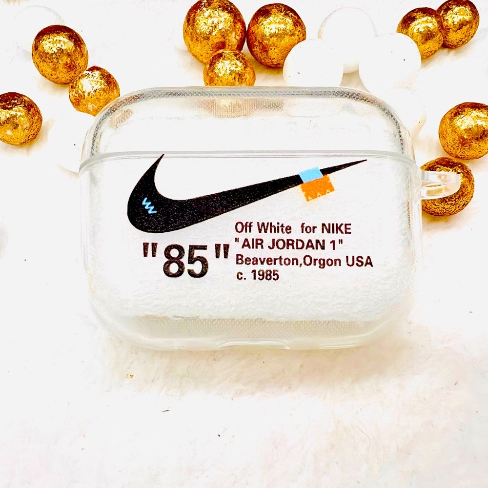 Off-White Nike Desing Protective Case for AirPods Pro 2: Transparent